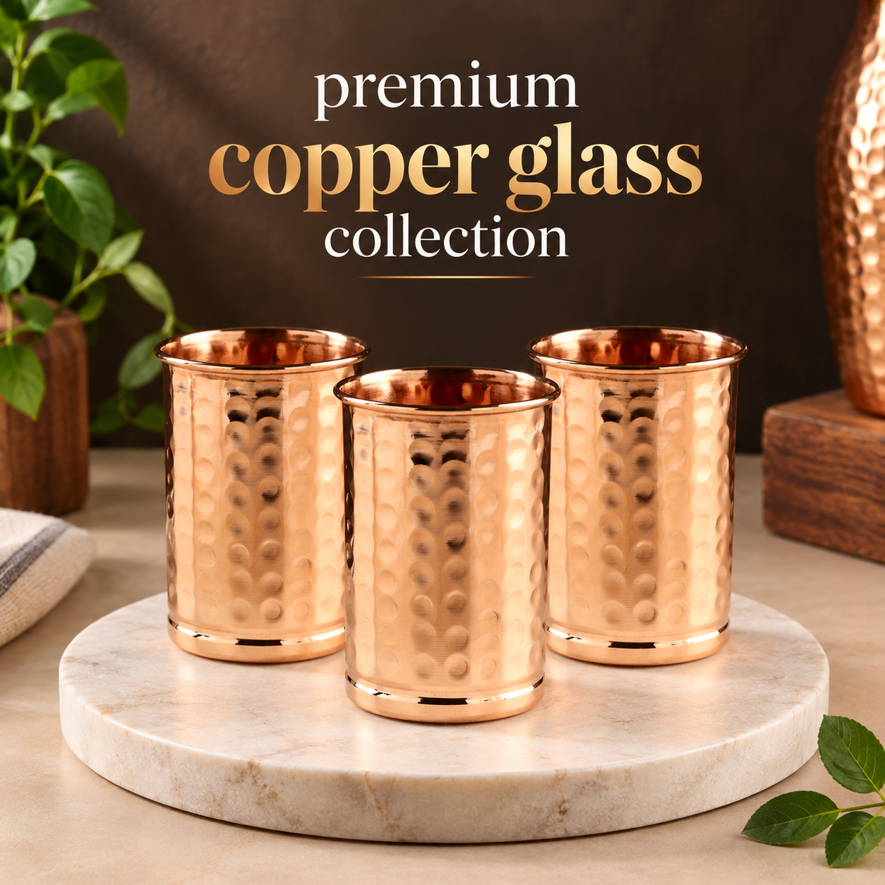 Copper Tumblers and Cups