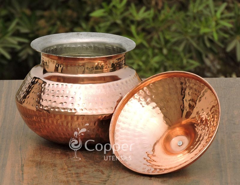 Heavy Duty Copper Degh for Cooking Biryani, 13 Upper Dia – JS Hotelware