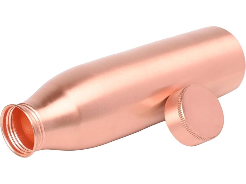 Handmade Pure Copper Water Bottle In Floral Design With Ayurvedic Health Benefits Yoga Fitness Copper Bottle Gift For Her Copper Drinkware - Foto 5