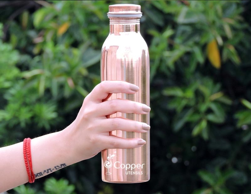 Details about   Stylish And Advanced Leak Proof Cap 900 ml Hammered Copper Water Bottle 