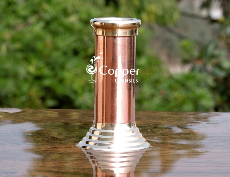 Copper and Brass Finish Toothpick Holder