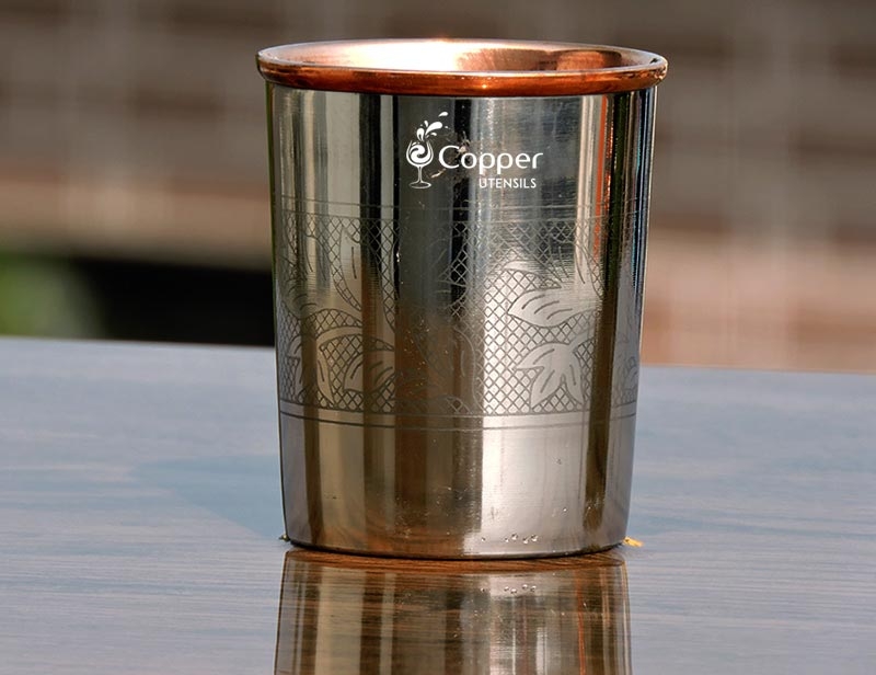 Hand designed Copper Tumbler for Drinking Tamara Jal for a Healthy Life