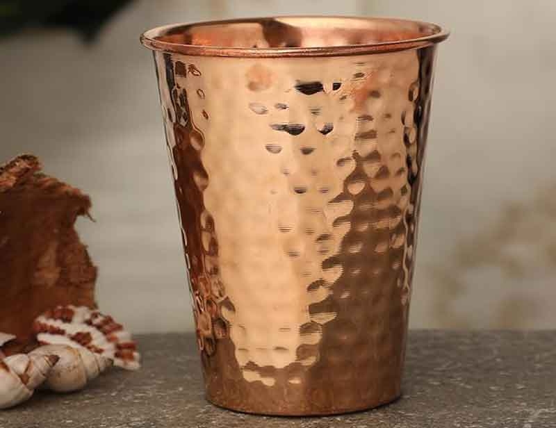 Pure Copper Classic Hammered Tumbler Large