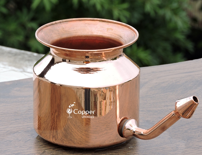 Pure Copper Neti Pot for Nasal Cleansing