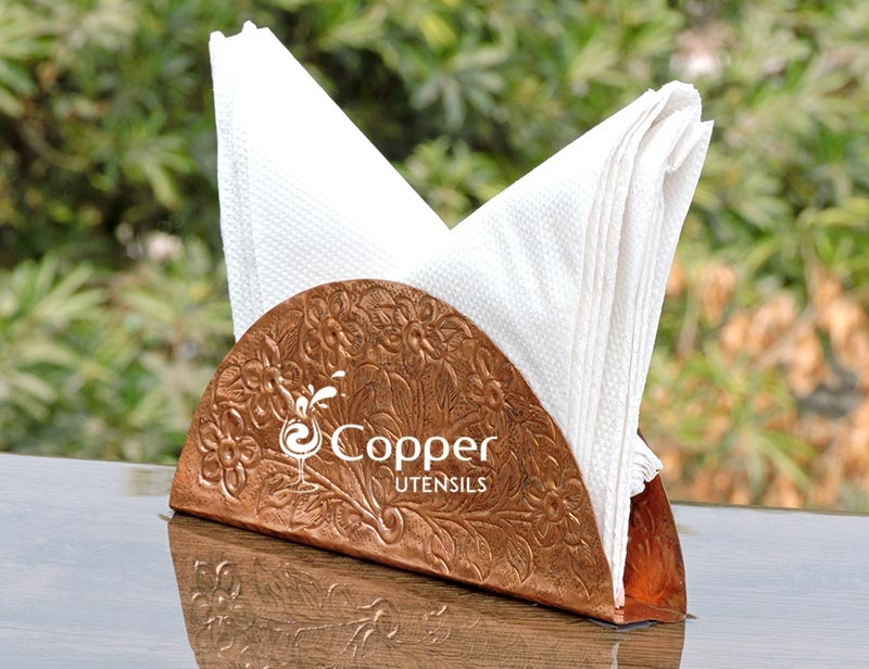 copper leaf napkin rings