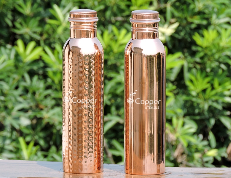 Set of Pure Copper Bottles 1000 ML