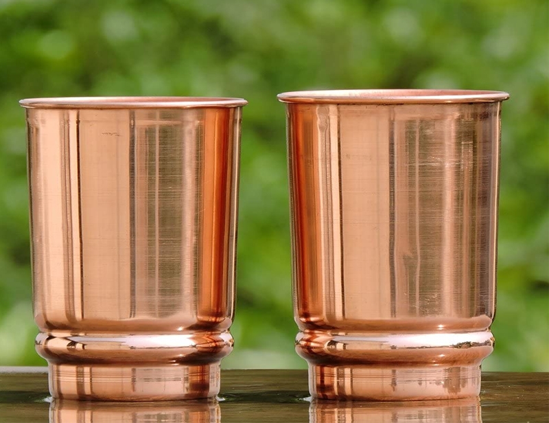 Pure Copper Set of Two Plain Tumblers