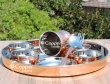 Hand Hammered Copper Thali with Assorted Accessories