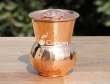 Artistic Copper Dholak Tumbler with Designer Lid for Storing and Drinking Water in Style for Health