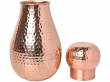 Bedside Water Carafe Made of Pure Copper For Ayurveda Health Benefits Capacity 1.6 Liter 