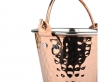 Copper Balti Serving Bucket with Stainless Steel For Home Kitchen Dining