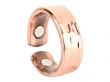 Copper Hammered Open Cuff Magnetic Ring