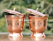 Copper Plated Stainless Steel Snack Container with Lid-Set of 2