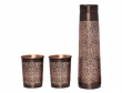 Pure Copper Water Bottle with 2 Tumblers Set Light House Shape 1000 Ml Capacity 