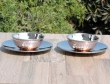 Copper and Stainless Steel Finger Bowl Set