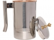 Copper and Stainless Steel Jug  Outer Stainless Steel and Inner Copper Jug For Ayurveda Health Benefits 1.5 Liter Brass Knob