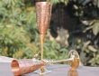 Engraved Copper Plated Brass Champagne Glass Set