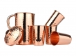 Hammered Copper Pitcher With 4 Tumblers  Ayurveda Health Set