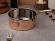 Hammered Copper Sauce Pan with Stainless Steel With Helper Handle