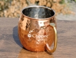 Hammered Stainless Steel Moscow Mule Mug with Copper Plated Exterior