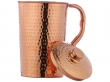 Hand Beaten Pure Copper Jug with Lid for Storing Drinking Water