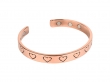 Handcrafted Pure Copper Engraved Hearts Cuff Bracelet