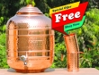 Handmade Pure Copper Water Dispenser with Stainless Steel Tap