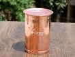 Plain Copper Tumbler with Lid for Storing and Drinking Water for Benefits of Ayurveda