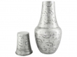 Pure Copper Bedside Water Carafe with Tumbler Capacity 1.4 Lt Silver