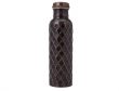Pure Copper Diamond Design Water Bottle Brown