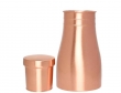 Pure Copper Plain Bedside Carafes Flask with Tumbler