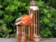 Pure Copper Plain Bottle with Two Matching Tumblers