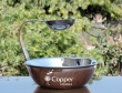 Copper Stainless Steel Snack Server with Attached Dip Bowl