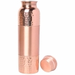 Pure Copper Water Bottle 1000 Ml Hammered and Plain Pattern