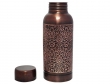 Pure Copper Water Bottle Beautiful Floral Pattern For Ayurveda Health Benefits 600 Ml Capacity