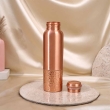 Pure Copper Water Bottle Plain and Hammered 1000 Ml Capacity For Ayurveda Health Benefits