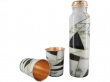 Pure Copper Water Bottle with 2 Tumblers Set Reaping Ayurvedic Benefits with GIFT PACKAGING