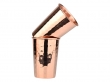Set of 2 Hammered Copper Tumblers 350ml Uncoated Unlined