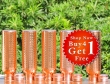 Set of Four Pure Copper Hammered Water Bottles-Get FREE 1000 ml Water Bottle with this Set