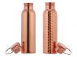 Set of Pure Copper Water Bottle with Handle 600 ML Capacity