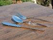 Set of Stainless Steel Copper Plated Spoon Fork and Knife