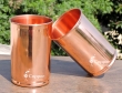 Set of Two Plain Copper Tumblers for Drinking Water