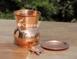 Artistic Copper Dholak Tumbler with Designer Lid for Storing and Drinking Water in Style for Health