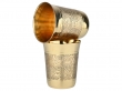 Brass Glass Tumbler with Artistic Design Perfect for Yoga and Ayurveda