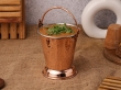 Copper Balti Serving Bucket with Stainless Steel For Home Kitchen Dining