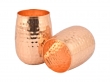 Copper Barrel Tumblers Hammered Set of 2 for Ayurvedic Use 250 ml 
