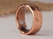 Copper Hammered Open Cuff Magnetic Ring