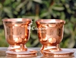 Copper Plated Stainless Steel Snack Container with Lid-Set of 2