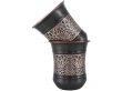 Copper Tumbler Set of 2 Floral Pattern 250 Ml Capacity For Ayurveda Health Benefits Curved