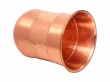 Copper Tumbler Set of 2 Hammered and Plain 250 Ml Capacity Curved